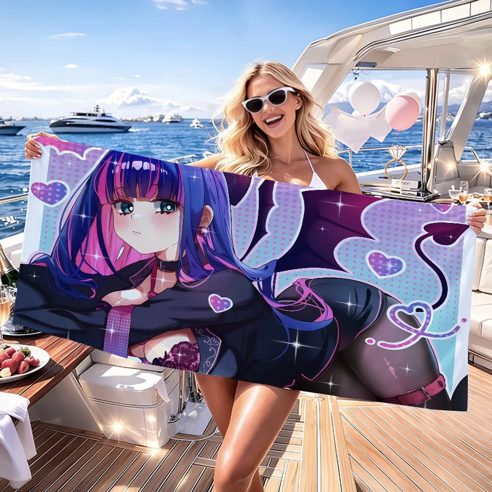 Cartoon P-Panty Stocking with G-GarterbeltS Towel Soft Lightweight Anti-Sand Large Beach Towel Quick-Drying Bath Sports Family