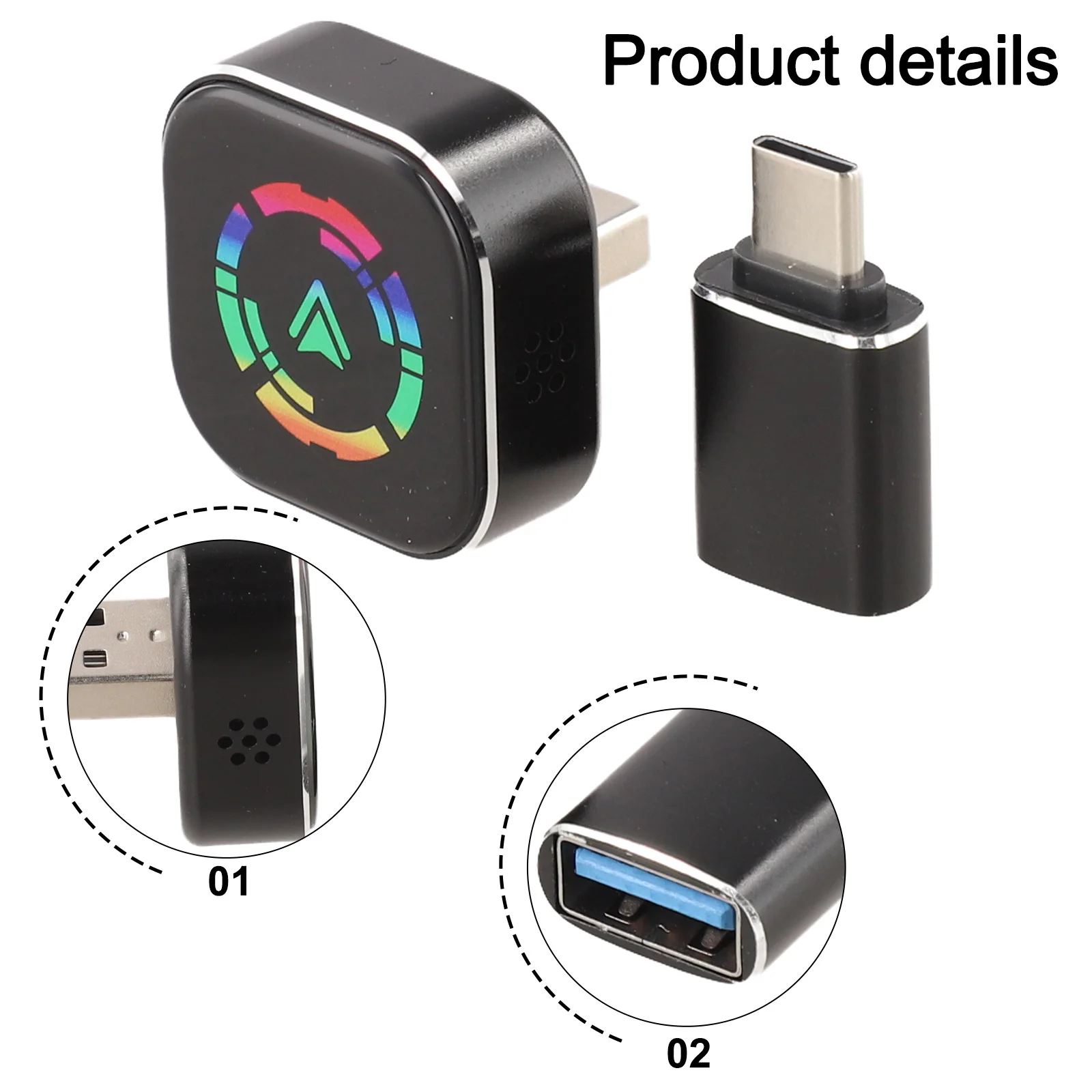 For CarPlay to Wireless Adapter 2-in-1 Box Supports For Android Auto and For CarPlay Simultaneously in Compatible Automobiles