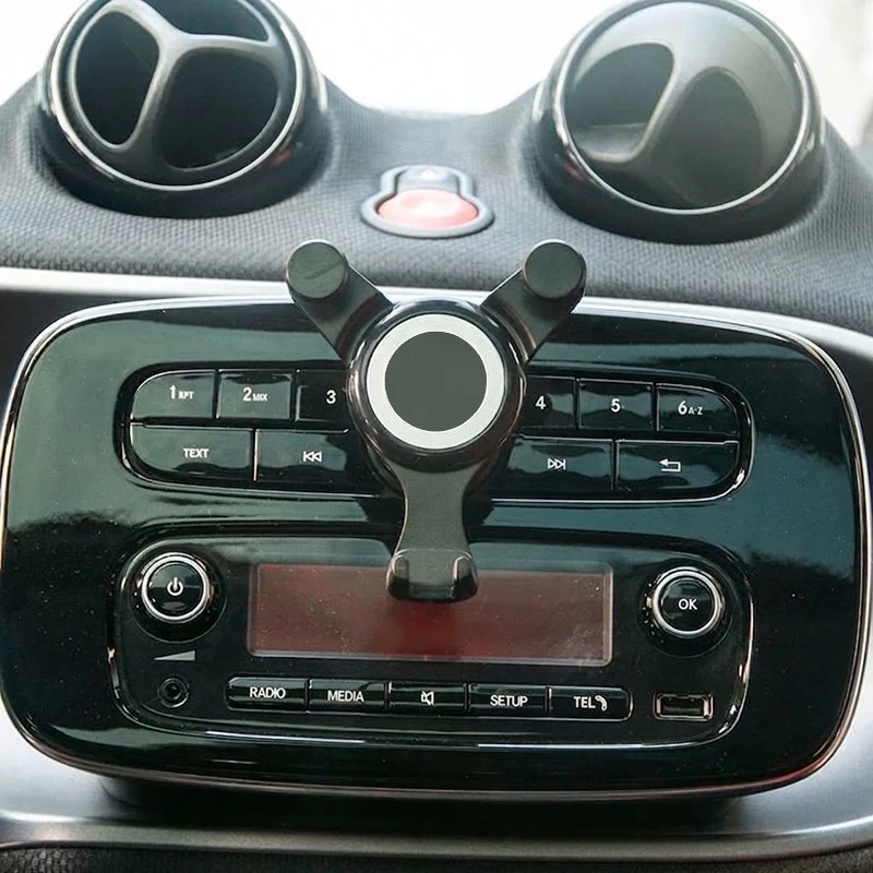 Car Dashboard Phone Holder Radio Panel Mobile Bracket For Mercedes Smart 453 W453 Fortwo Forfour Interior  Supplies