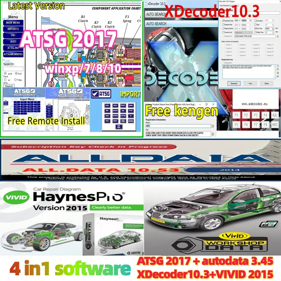 

Xdecoder10.3 Decoding of Repair Diagrams Vivid 2015 Alldata 10.53 Car Repair Data Atsg 2017 Transmission Diagnostics