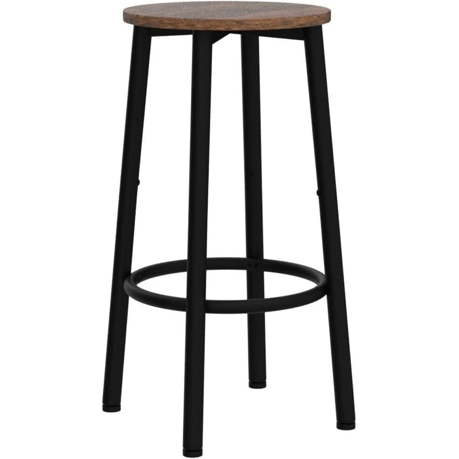 Kitchen Round Height Stools with Footrest, Breakfast Bar Stools, Sturdy Steel Frame, for Dining Room, Kitchen,