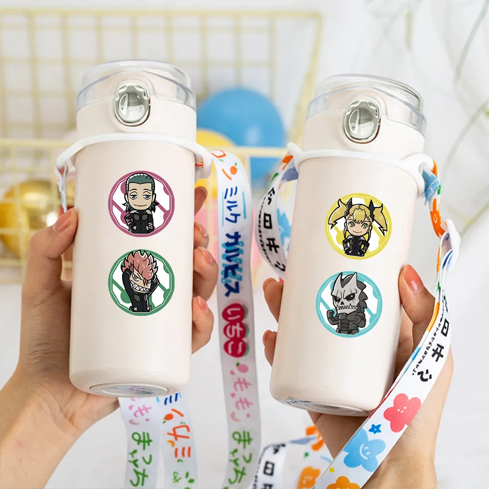 500個/ロール 漫画怪獣No. 8 アニメシールステッカー DIY PVC ラップトップデカール装飾報酬ギフトおもちゃ