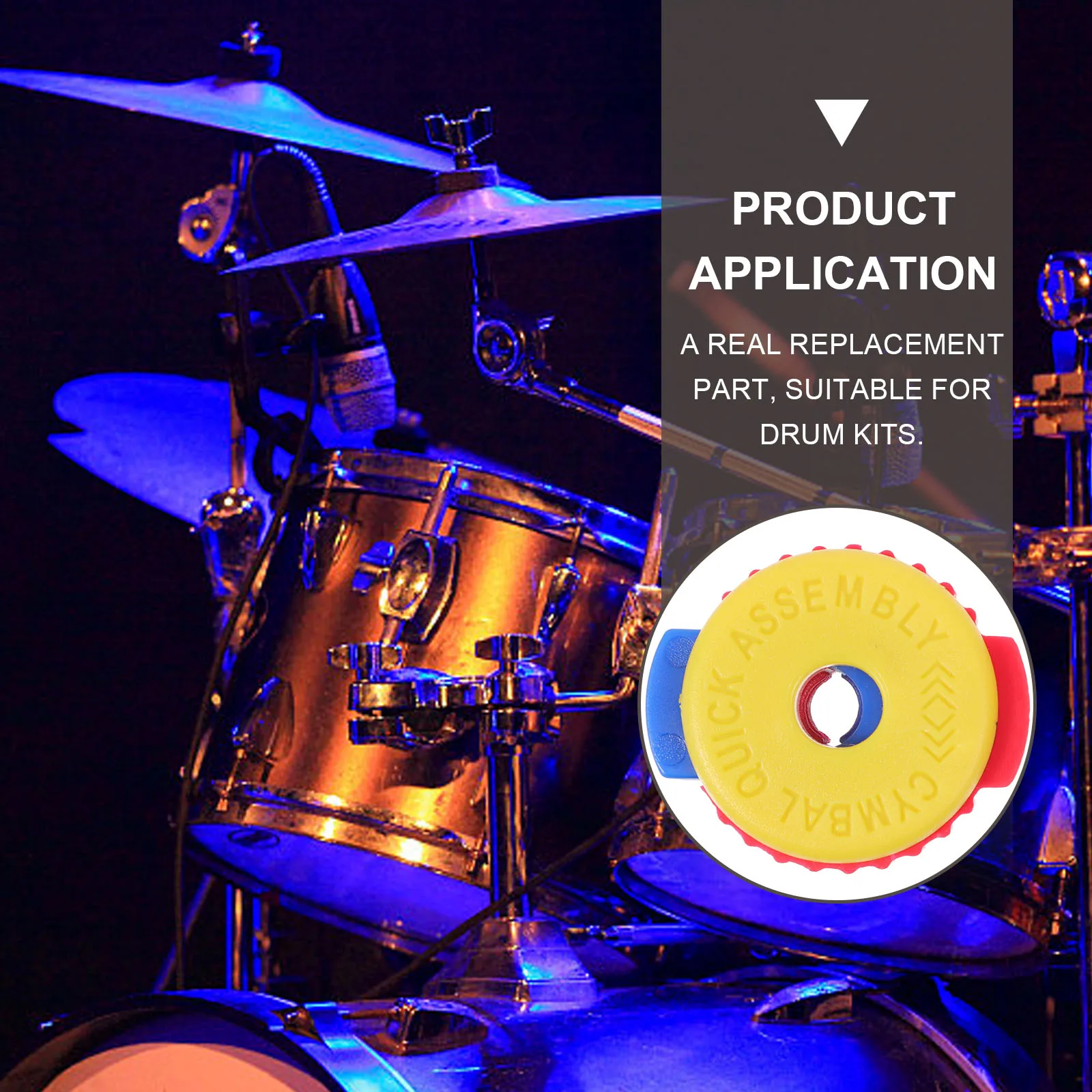 

5 Pcs Drum Cymbal Quick Release Caps Sturdy Kit Accessories Fixer Nuts to Disassemble Replacement Parts Stacker Plastic