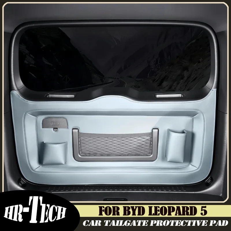 Car Tailgate Protective Pad Fit for BYD Leopard 5 2023 2024 2025 Modified Car Trunk Multi-functional Storage Pocket Accessories