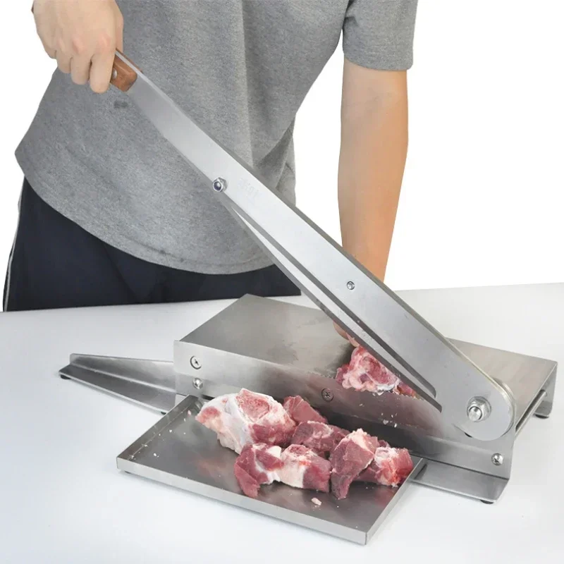 Machine de découpe Sophia en acier inoxydable, découpeuse domestique commerciale, côtes de porc, pieds de over, sabots d'agneau, steak, 15 po