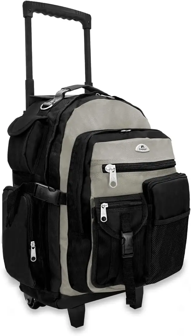 

Premium Wheeled Backpack, Khaki, One Size - Lightweight & Durable Travel Companion
