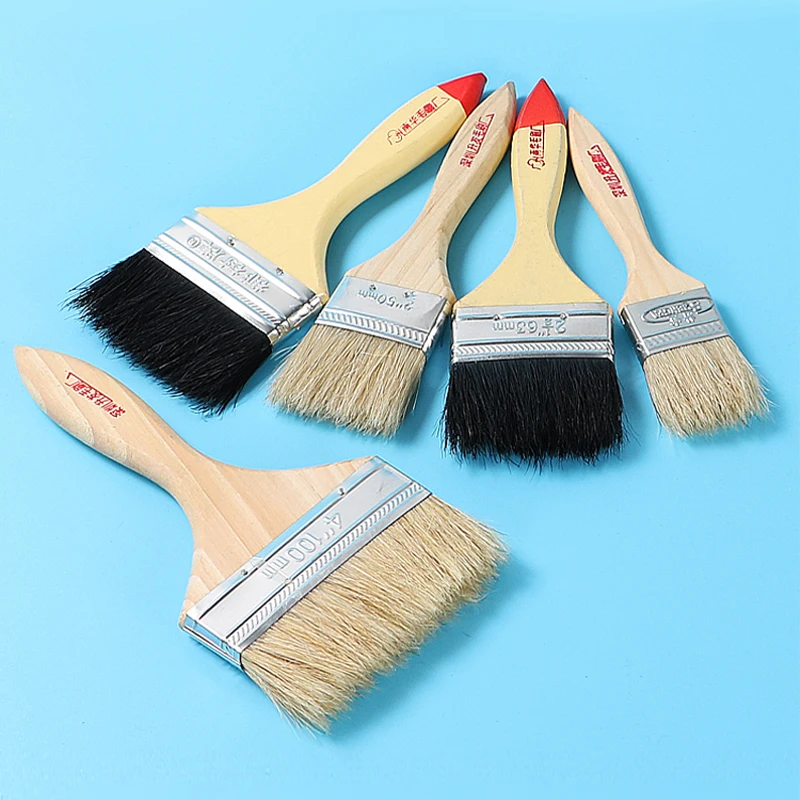 

Hog Bristle Industrial Brushes Art Supplies Home Decor Oil Brush Tools For Painting Cleaning Dusting Various Sizes