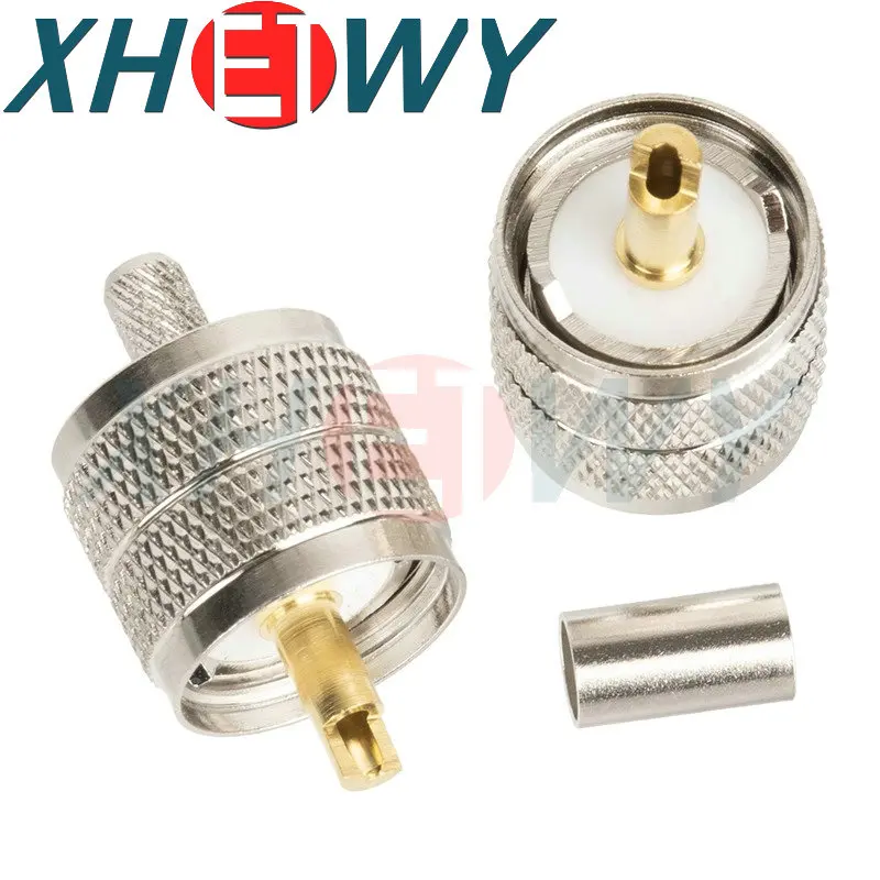 UHF male wired walkie talkie car connector M-female 50-3 RG142 SL16 feeder crimping M-thick needle UHF-J-3 UHF-K-3 UHF-KW-3