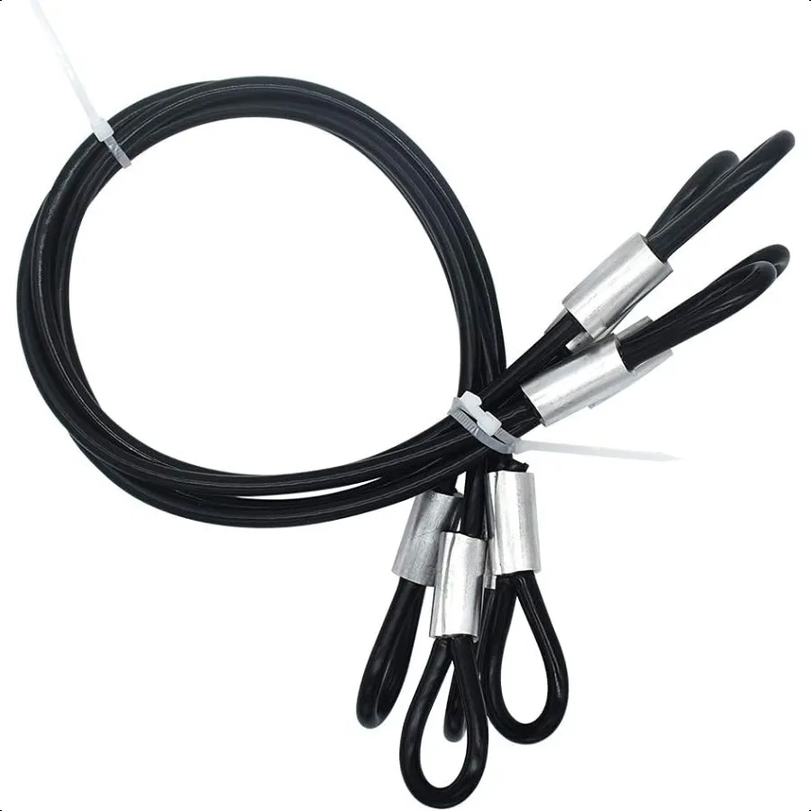 

20 дюймов, 50 см, 5 мм, защитные кабели из нержавеющей стали, плетеный стальной ремень безопасности с виниловым покрытием, большой замок, гибкий провод, поводок-цепочка