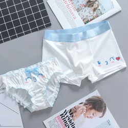 2024 New Couple Underwear Pure Cotton Cute Cartoon Fun Couple Underwear Sexy And Pure Desire Set For One Male And One Female