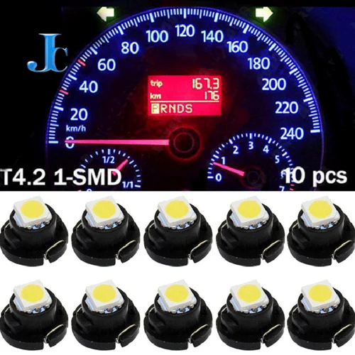Imagen 1 del producto 10/4X luces Led para instrumentos de coche T3 T4.2 T4.7 T4 LED superbrillantes medidor de Panel automático lámparas de tablero Speedo bombillas de grupo de tablero 12V