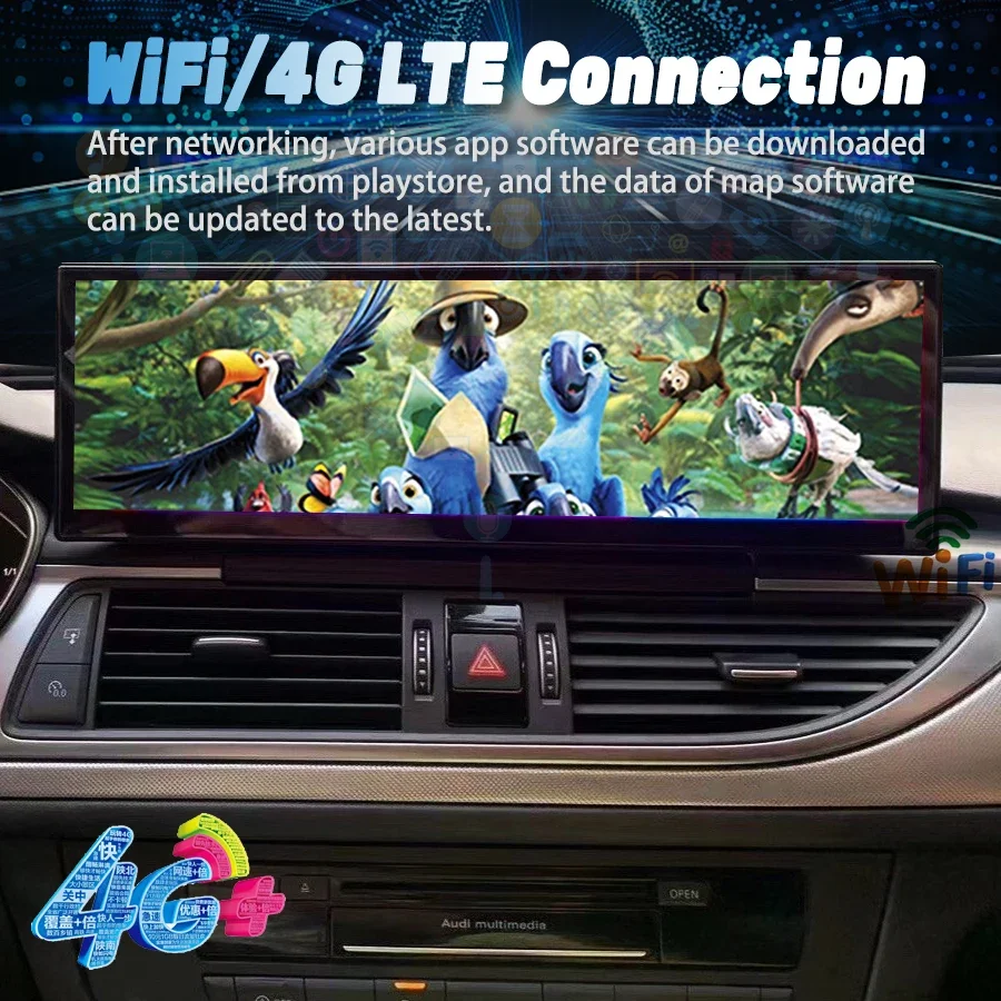 14.9 بوصة راديو السيارة أندرويد لأودي A6 C7 RS6 RS7 S7 S6 A7 2012-2018 اللاسلكية CarPlay السيارات الوسائط المتعددة مشغل فيديو رئيس وحدة