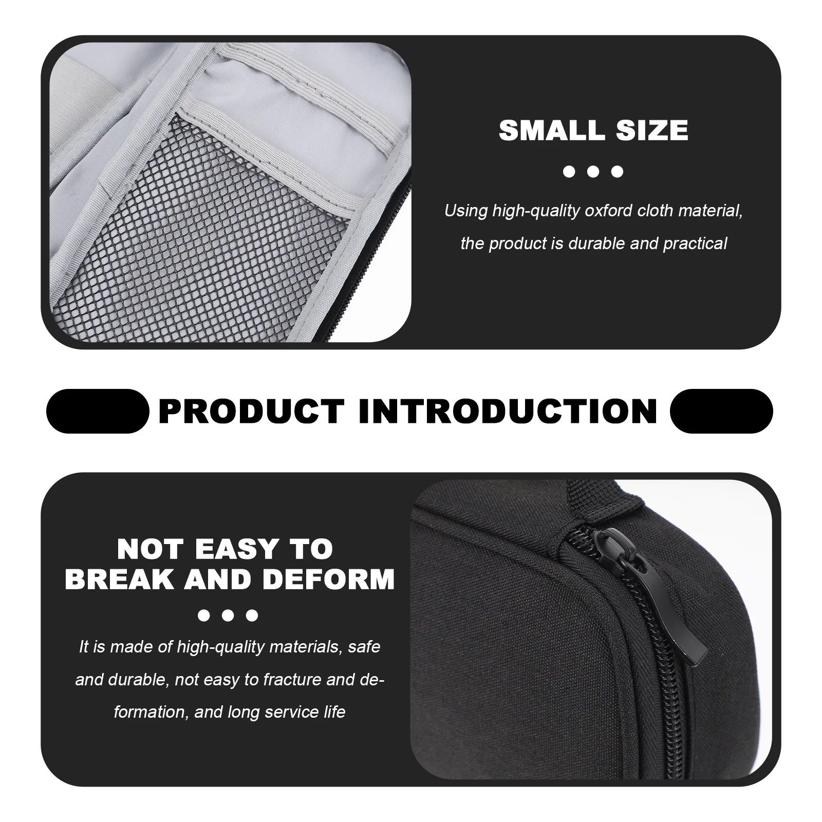 

1Pcs Anti-Shock Earphone Bag Cable Organizer Power Bank Pouch Black Lightweight Practical Travel Carrying Case for Accessories