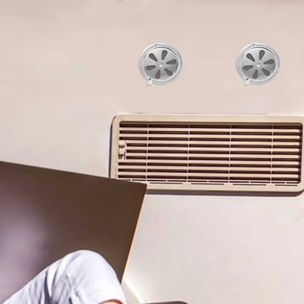 

2 Pcs Stainless Steel Exhaust Cover Adjustable Vent Air Conditioner Deflector Intake Flow Ceiling Heat