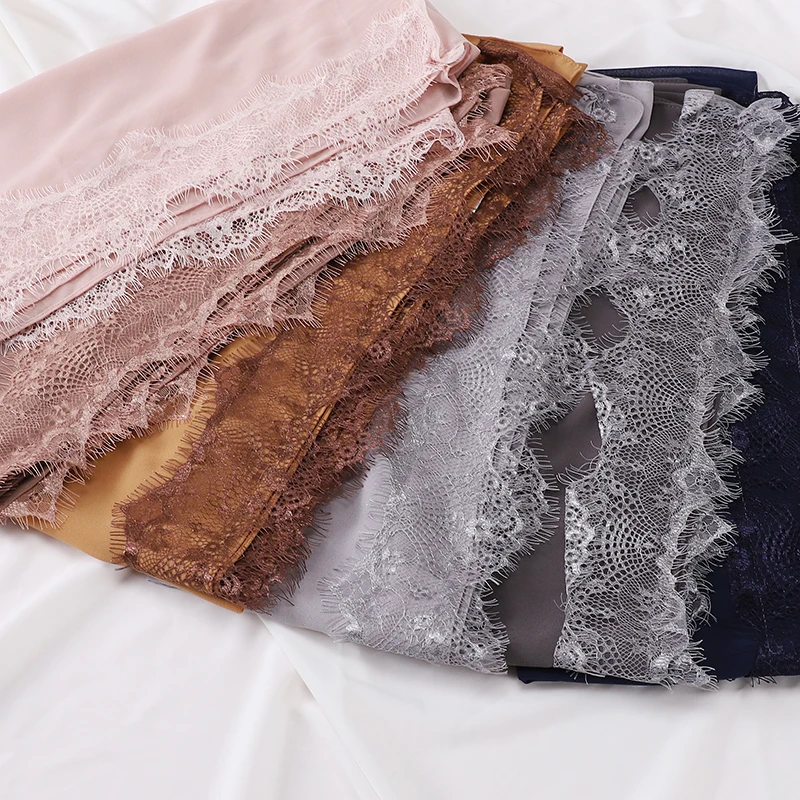 ผ้าคลุมศีรษะแบบมุสลิม ผ้าลูกไม้เนื้อนุ่ม ผ้าคลุมศีรษะอิสลาม ผ้าพันคอชีฟองพรีเมียม ผ้าคลุมศีรษะแบบผ้าพันคอ ผ้าโพกหัว ผ้าคาดผม ผ้าคลุมผม