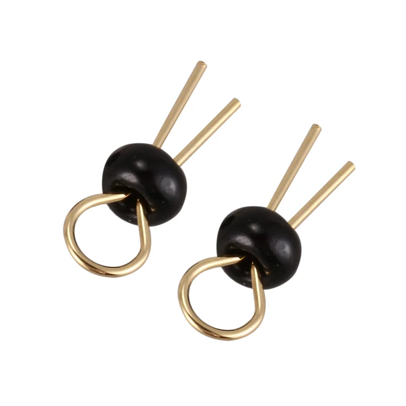 GROCE-600Pcs Black Gold Tone Soldering PCB Board Breadboard Test Point Pin