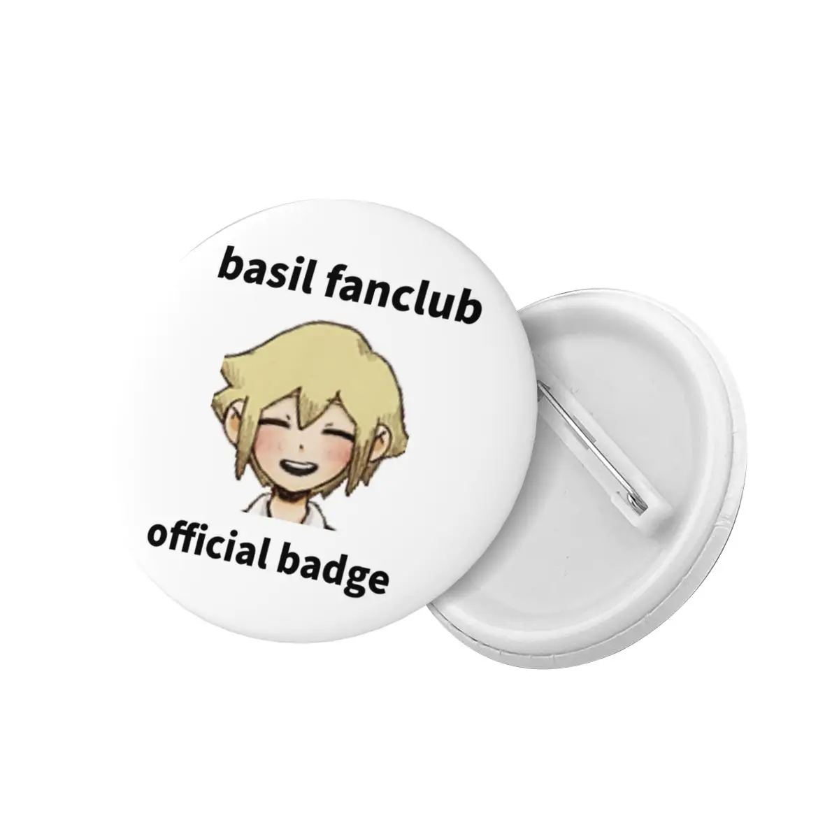 Omori Basil Fanclub Pin Back Buttons for Clothes Customizable Badges Brooches Pinback