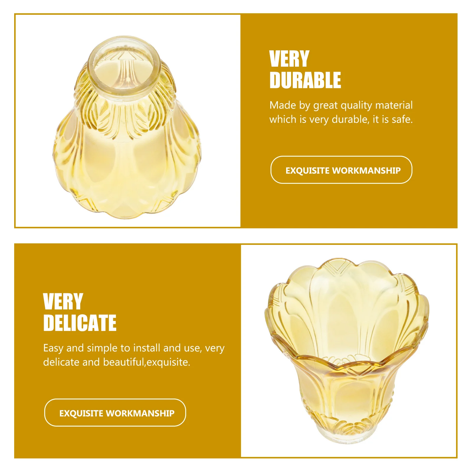 

Glass Lamp Shade Premium Crafted Light Cover for Table Ceiling Chandelier Softens Light Protects Eyes Decorative Home Lighting