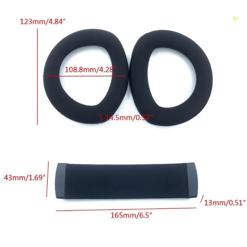 Легко заменяемые амбушюры для головных балок для наушников HD800 HD800S, более толстые чехлы из пенопласта, рукава,