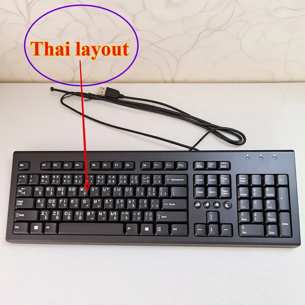 Gaming Keyboard Blue Switches - Klawiatura przewodowa USB z układem tajskim