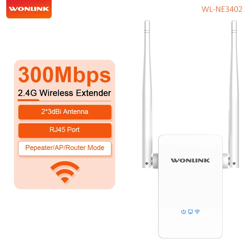 300Mbps WiFi Repeater 2.4G Black WiFi4 Eextender Amplificador Wireless Wi-Fi Router Signal booster Repetidor WPA2 JW-WR302SV2