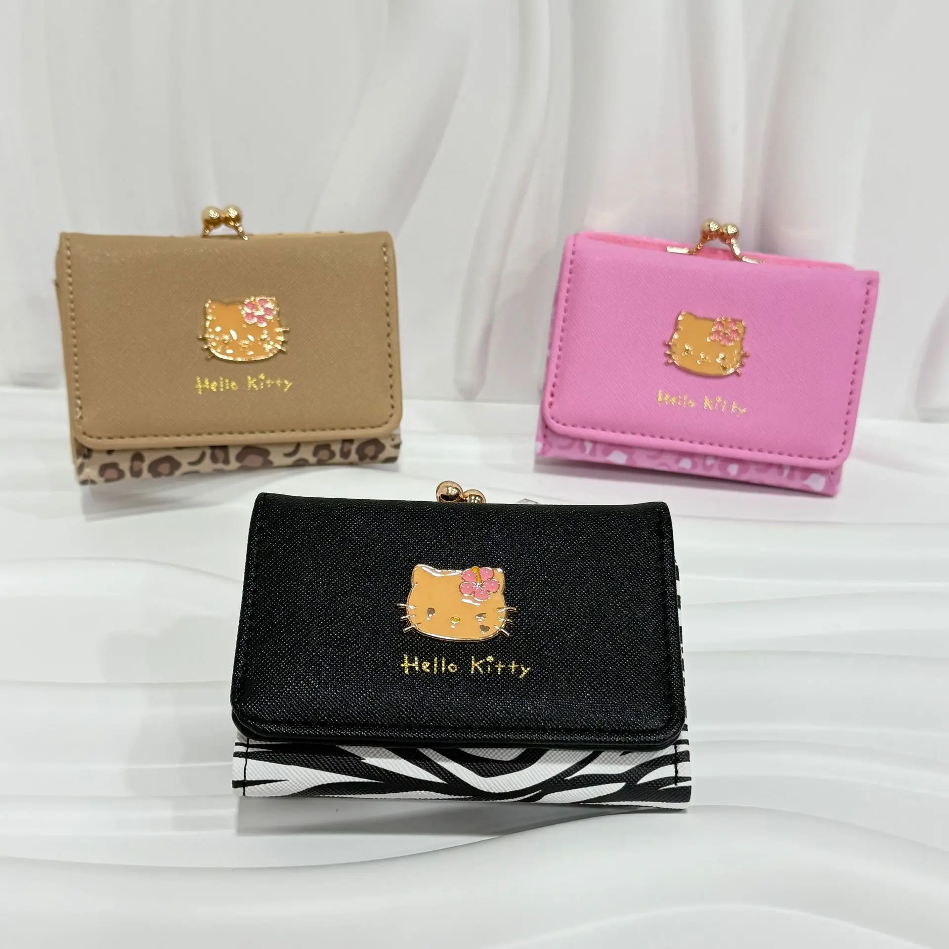 

HelloKitty кошелек из искусственной кожи, женский держатель для карт, короткий кошелек, портмоне, сумка для денег, держатель для фотографий, женские подарки на день рождения