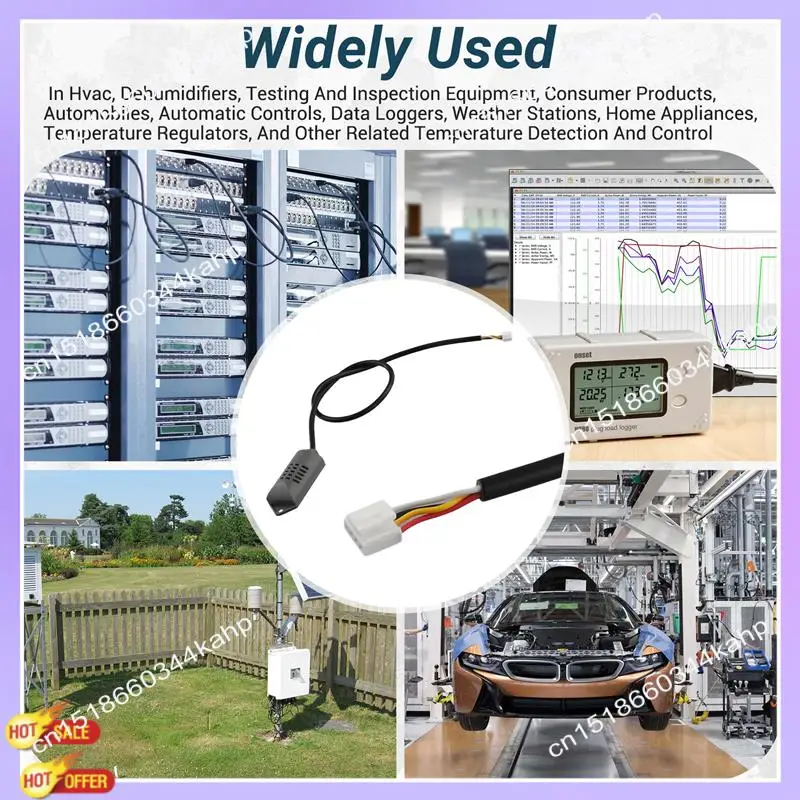 

CLCU Temperature Humidity Probe Sensor Module 0-3V Module Replacement For AM1001 2001 With Case Wires With 2.54Mm Terminals