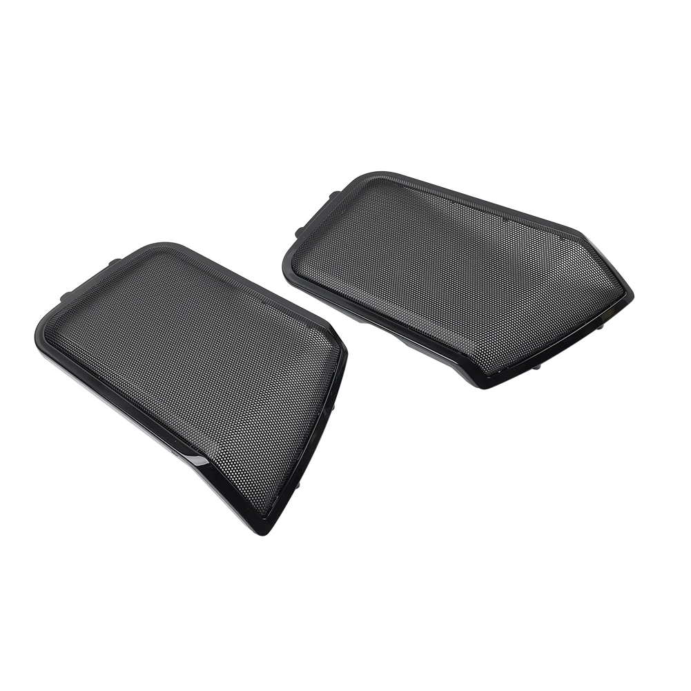 2 Pcs Motorbike Metal Saddlebag Speaker Lid Grills Cover  6x9" For Harley Street Electra Glide FLHTC FLHTK 1994-2013 Black