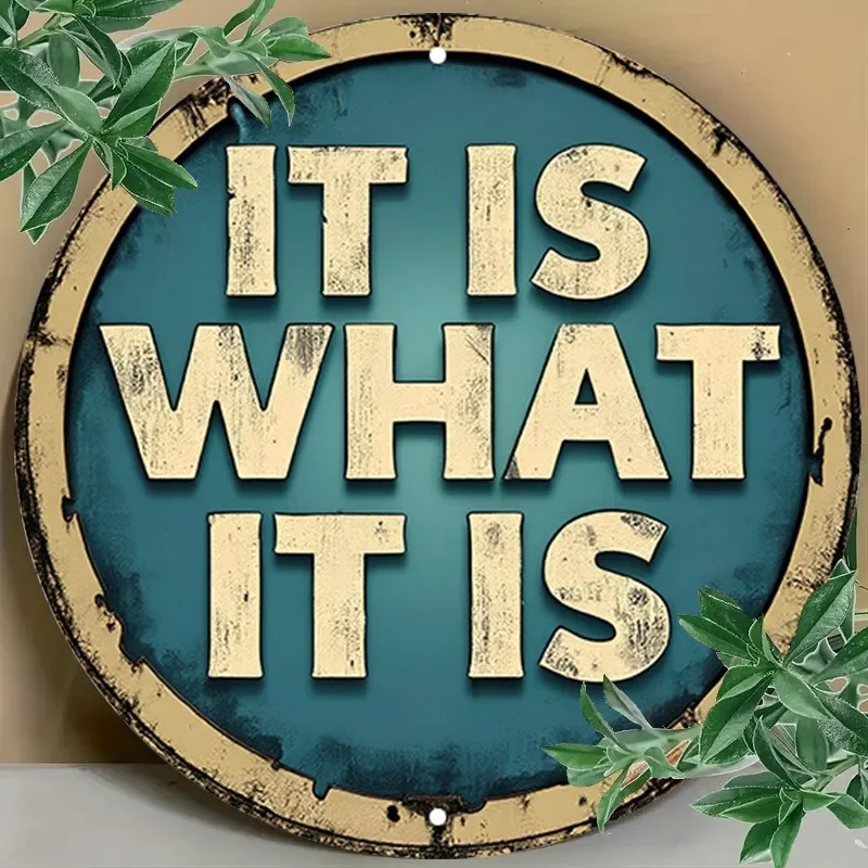 

Круглый алюминиевый постер в деревенском стиле синего цвета с зелеными акцентами, идеально подходит для дома, бара, кафе или праздничного декора, настенного искусства с кафе | Деревенская стена