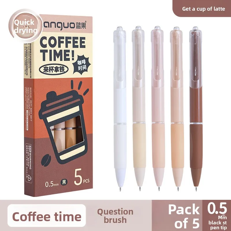 قلم جل سريع الجفاف، قلم حبر محايد للكتابة بسلاسة، قلم فرشاة امتحان للطلاب، أدوات مكتبية للمدرسة، مستلزمات الدراسة من نوع الصحافة