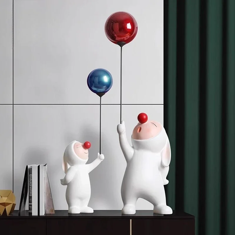 

LXCreative balloon rabbit TV cabinet living room entrance ornament home decoration home decoration high senseSSS