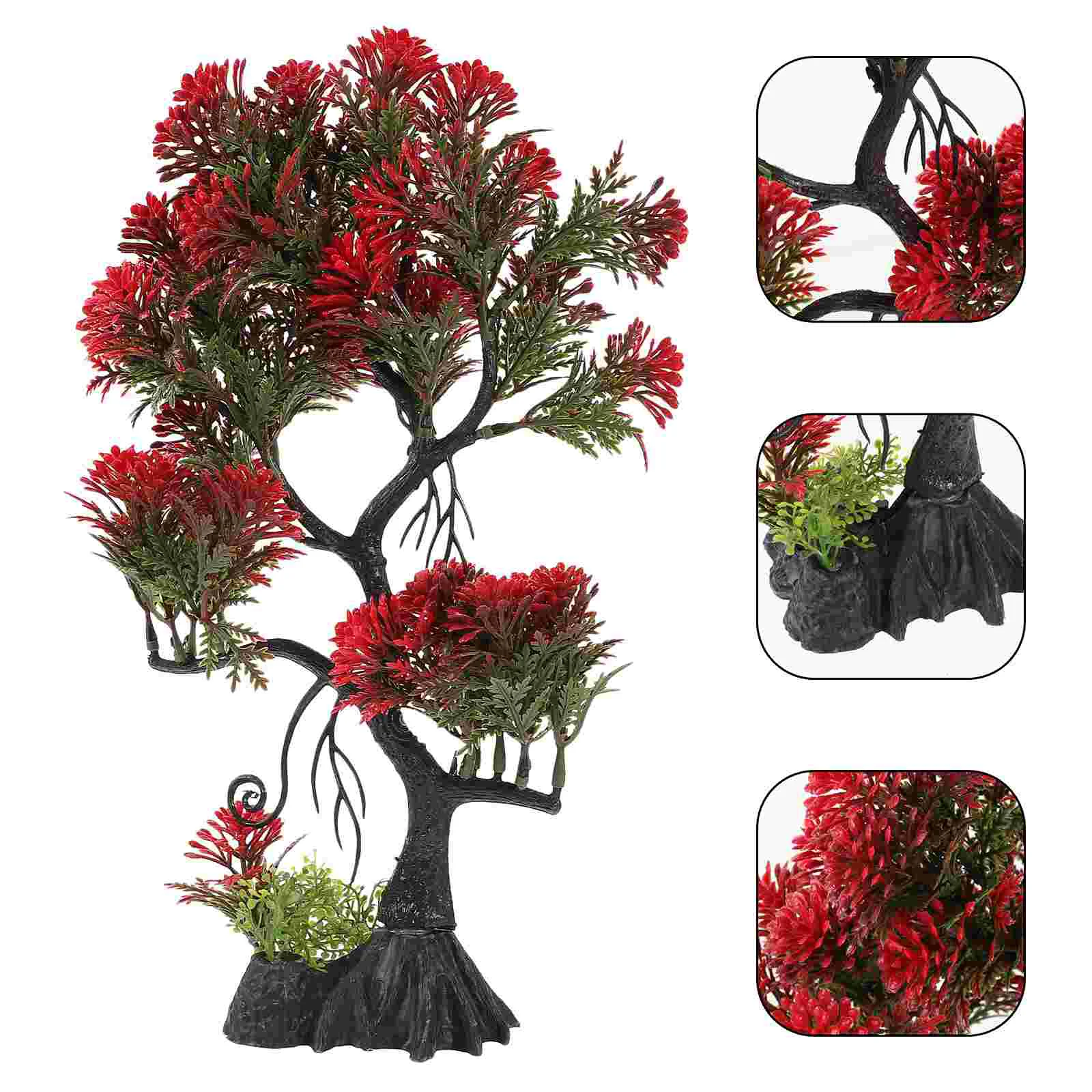 Simulated Big Tree Fish Tank Model for Aquarium Accessories Decorations Realistic Plastic Decors