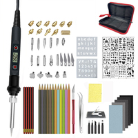 80W Electric Soldering Iron Carving Pyrography Tool Wood Burning Embossing Soldering Pen Set Temperature Adjustable