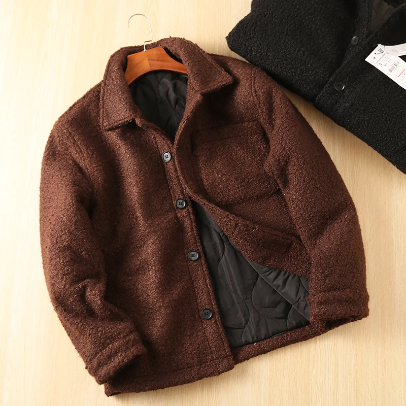 

Утепленная мужская куртка с воротником из флиса, повседневная, осенне-зимняя, теплая, модная, в городском стиле, стандартной длины