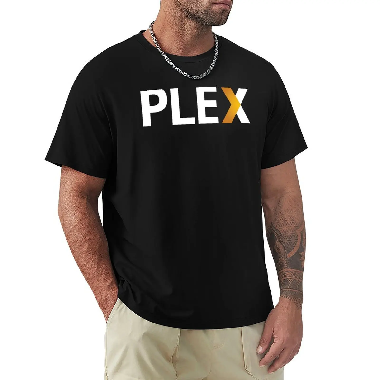 

Plex Logo T-Shirt plus size tops cotton man t-shirts men t shirts high quality