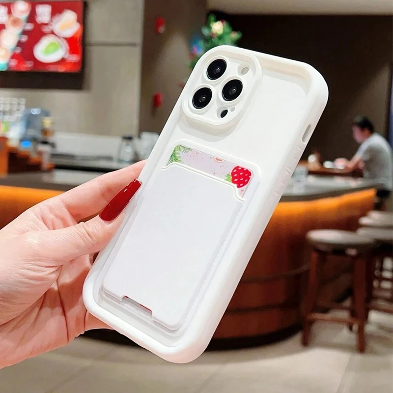 Card Slot Bag Holder Case for Xiaomi Redmi Note 12 11 10 12s 11s 10s Pro 12C 13C 4G Cover for Redmi Note 13 Pro Plus 5G Cases