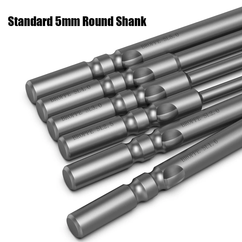 10PCS SL1.6-SL5.0 801 전기 드라이버 비트 5MM 라운드 핸들 강력한 자기 높은 경도 배치 헤드 비트 세트 도구