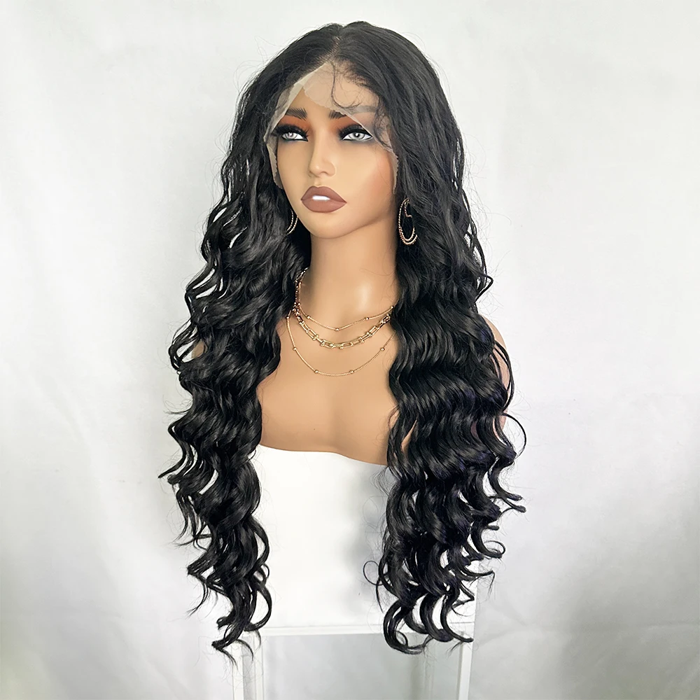 IPARTY Synthetic Lace Front Wig 13X6 Large Lace Long Loose Wave Wigs Pre Plucked with Baby Hair Trendy Wig for Women