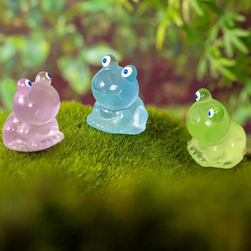 New Mini Resin Miniature Mini Frog Figurines Frog Ornaments Micro Landscape Desk Decoration DIY Fairy Garden Decoration