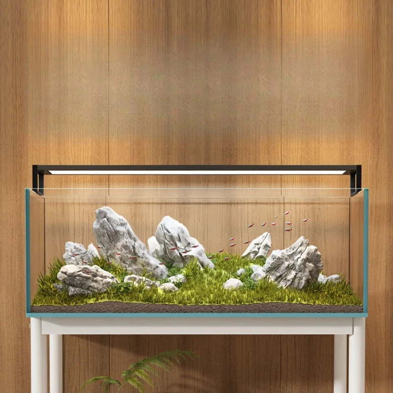 

Gold crystal ultra-white, glass fish tank, turtle tank, living room