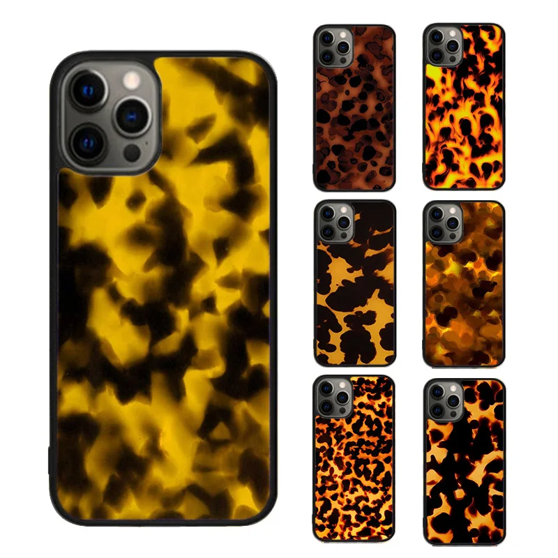 Tortoise Shell Pattern Phone Case cover For iPhone SE2020 15 16 14 13 Pro Max Coque 12 11 Pro Max For Apple 8 PLUS 7 fundas