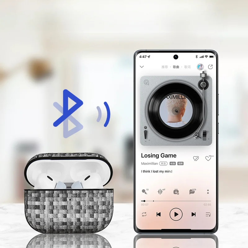 Colorful Linen Woven Earbud Protective Case Compatible With AirPods Pro 2, Shell For Apple AirPods 1 2 3 Bluetooth Earbuds