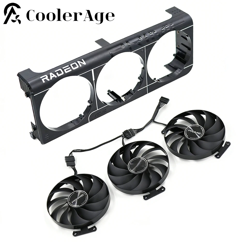 

Вентилятор видеокарты RX9070EVO RX9070 RX9070XT для ASUS PRIME RX 9070 EVO 9070 9070 XT, сменный корпус для графической карты