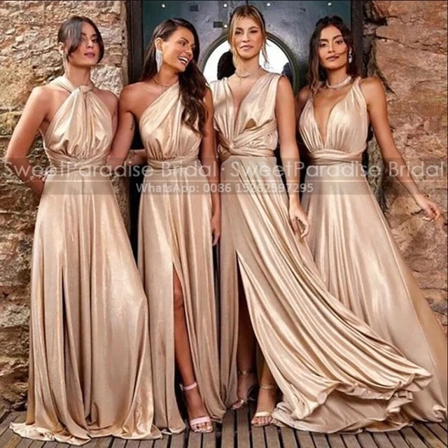 Bridesmaid dresses with split best sale