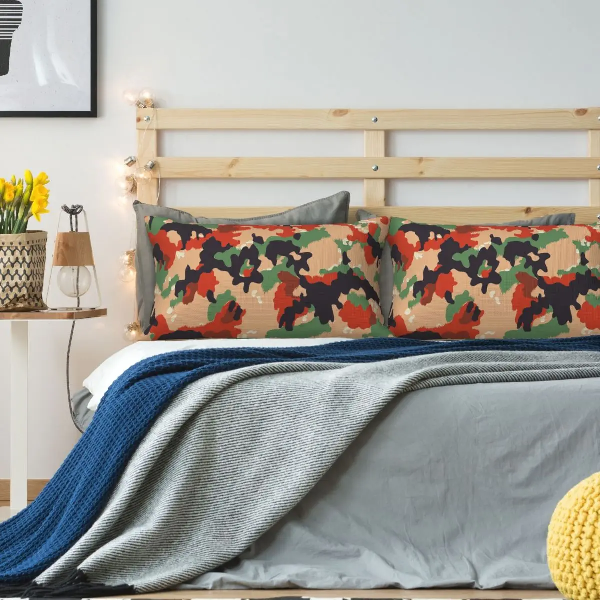 Swiss Army Camouflage Rectangle Linen Pillowcase Cushion Cover Polyester Decorative Bedroom Home Comfort Throw Pillow