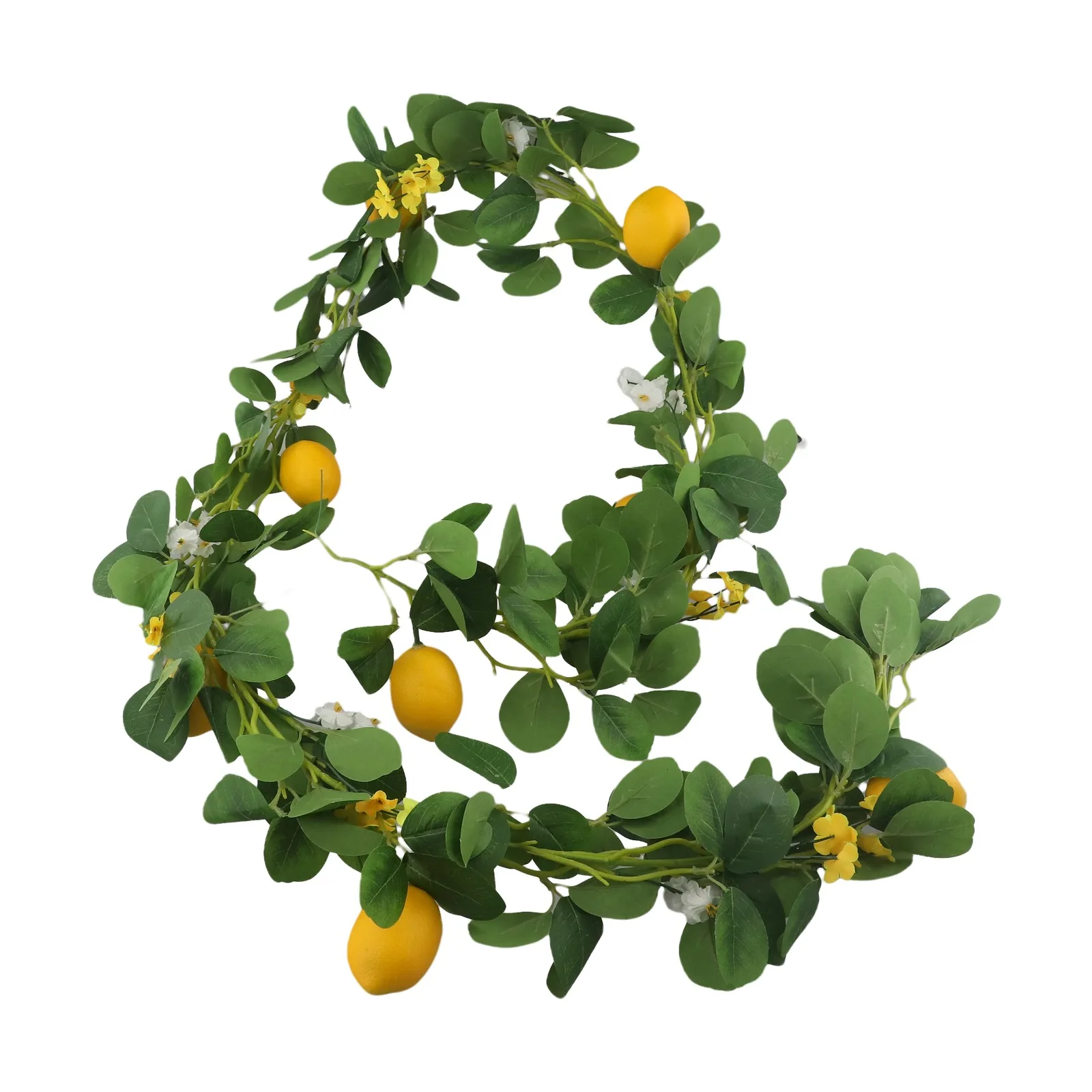 Artificial Lemon Garland Hanging Lemon Rattan Fake Lemon Garland With Eucalyptus Leaves Front Door Vine Kitchen Outdoor Decor