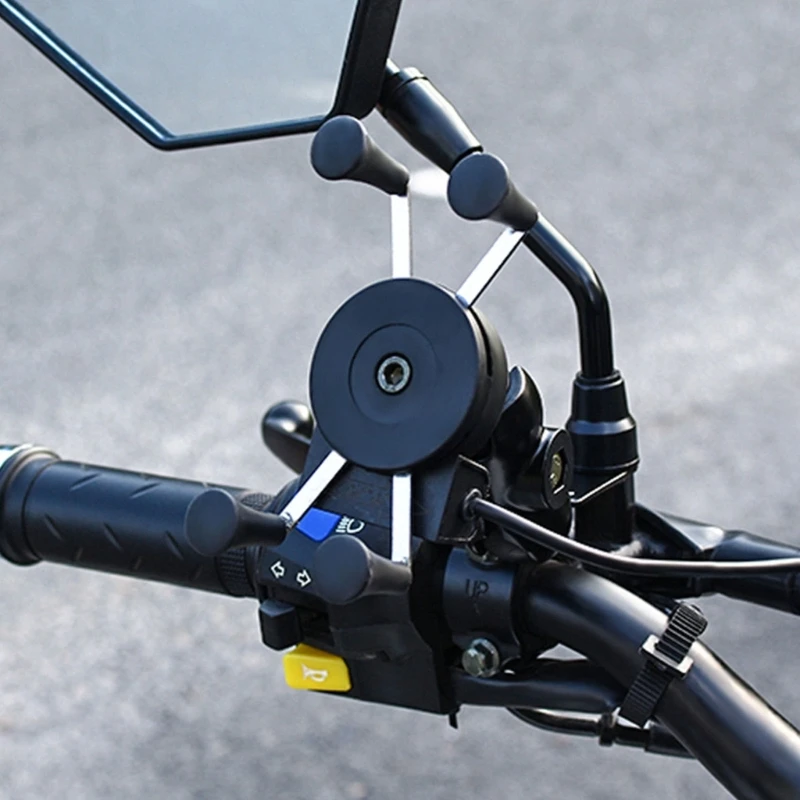 

Motorcycle Phone Mount 360 Swivels Electric Vehicle Bicycles Phone Brackets Motorcycle Accessories Easy Installation 24BD