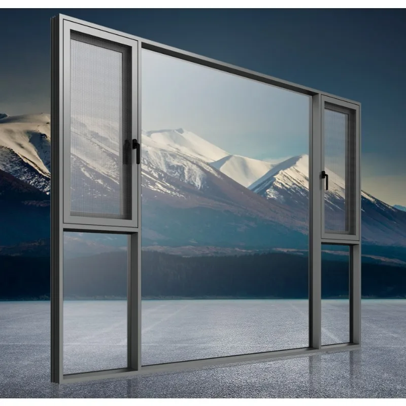Customization Customizable Aluminum Tempered Transparent Glass Casement windows for House