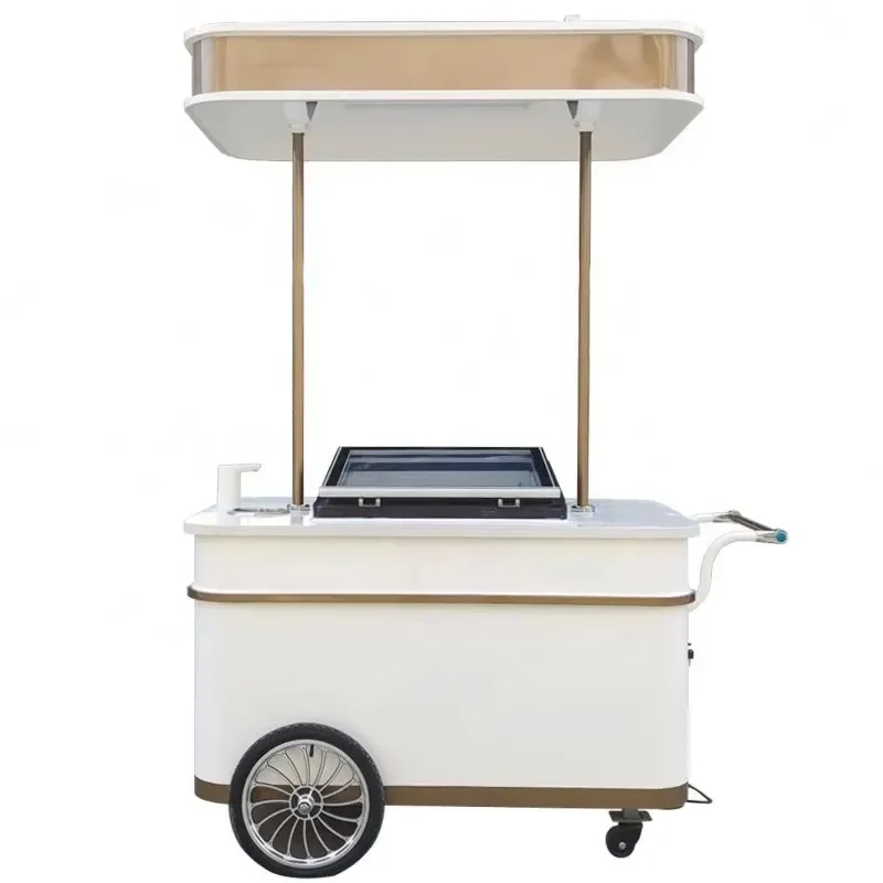 Mobile Push Cart Display Ice Cream Ice Cream Tricycle Bike