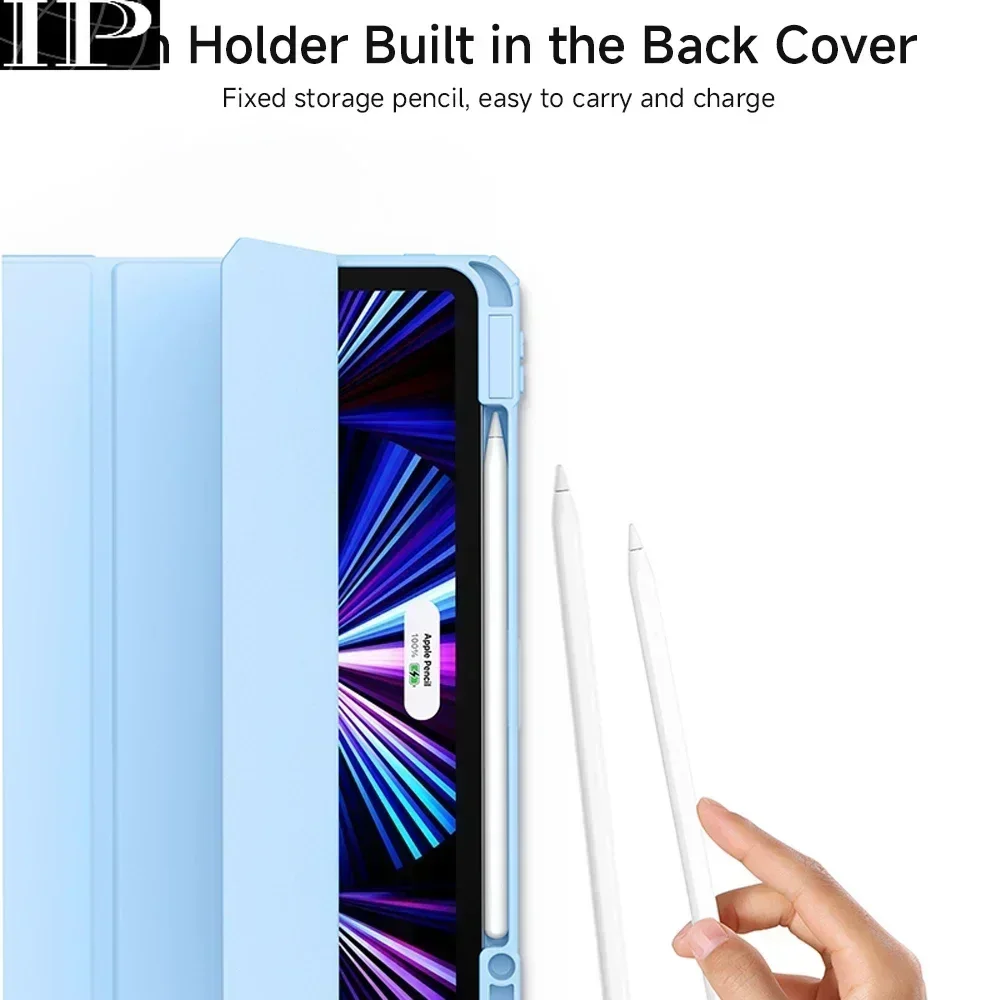 Cases For iPad Pro 11 12.9 Case 2022 2021 2020  Tabet Cover for iPad Pro 11 Air 4 5 10.9 10 10th Generatuon Mini 6 Pencil Holder